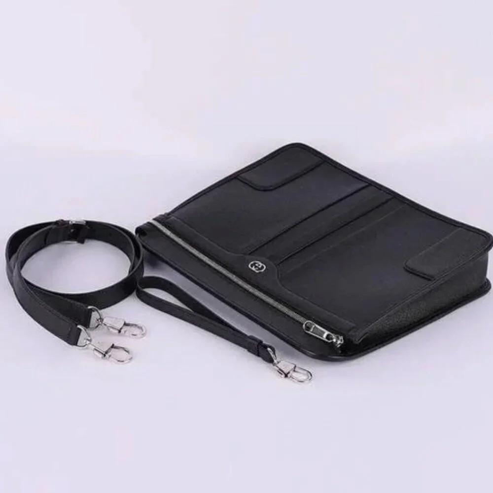 Gucci 735111 Black Saffiano Leather Shoulder Bag Messenger, Unisex, Luxury - Picture 8 of 16